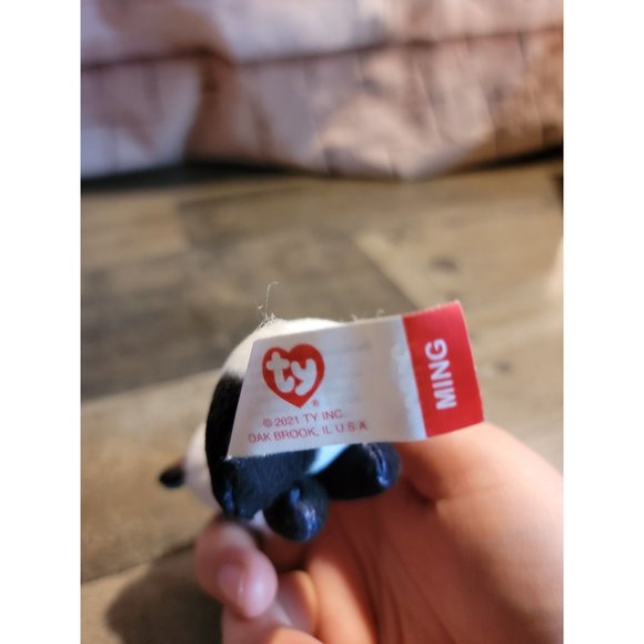 Mini Beanie baby panda ming animal plush toy - Picture 5 of 5